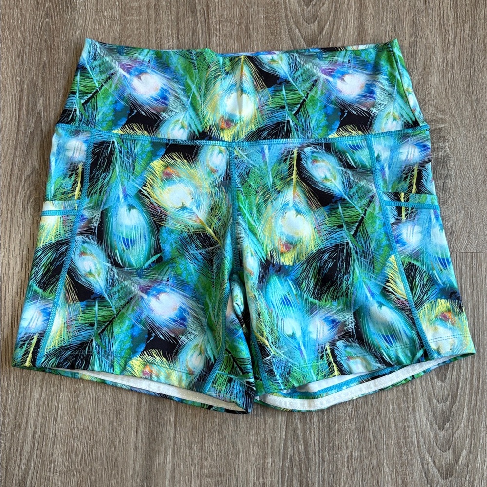 Constantly Varied Gear (CVG) Green and Blue Feather Shorts